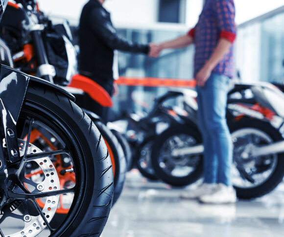 motorcycle dealership showroom