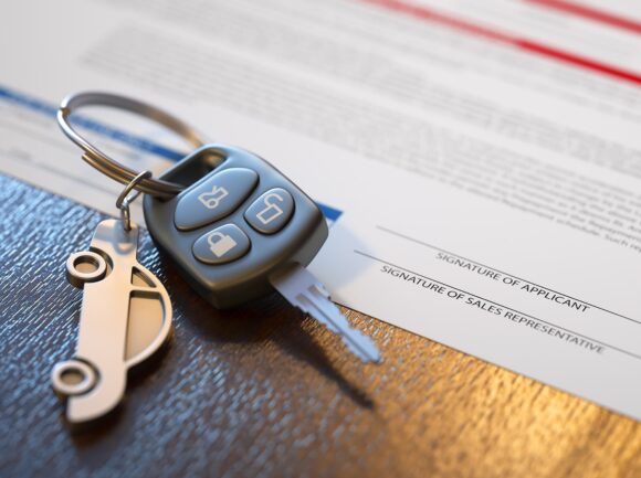 car key and signed sales contract