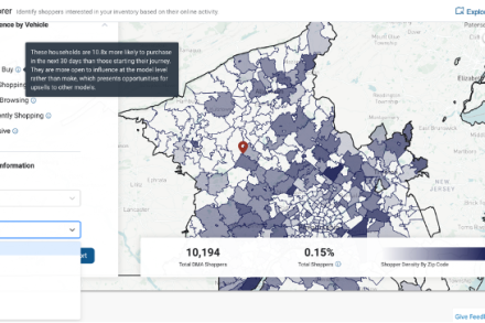 Audience Explorer report in nVision, the analytics tool for Autotrader and Cox Automotive clients, shows shopper interest in your inventory based on online activity